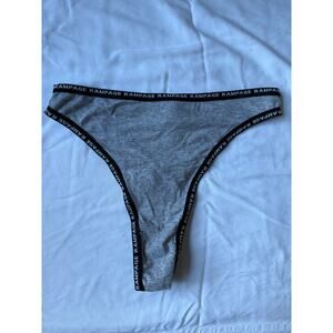 NWOT Rampage Gray Logo Trim Thong Panty – Size M